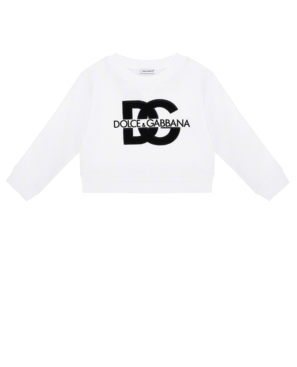 Детский свитшот Dolce&Gabbana Kids L5JWAC-G7L4J-S, белый цвет • Купить в интернет-магазине Kameron