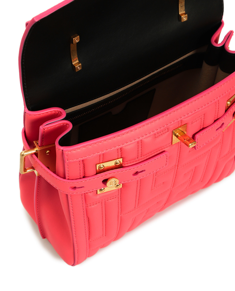 Кожаная сумка B-Buzz 23 Balmain XN1DB530LNDV, розовый цвет • Купить в интернет-магазине Kameron