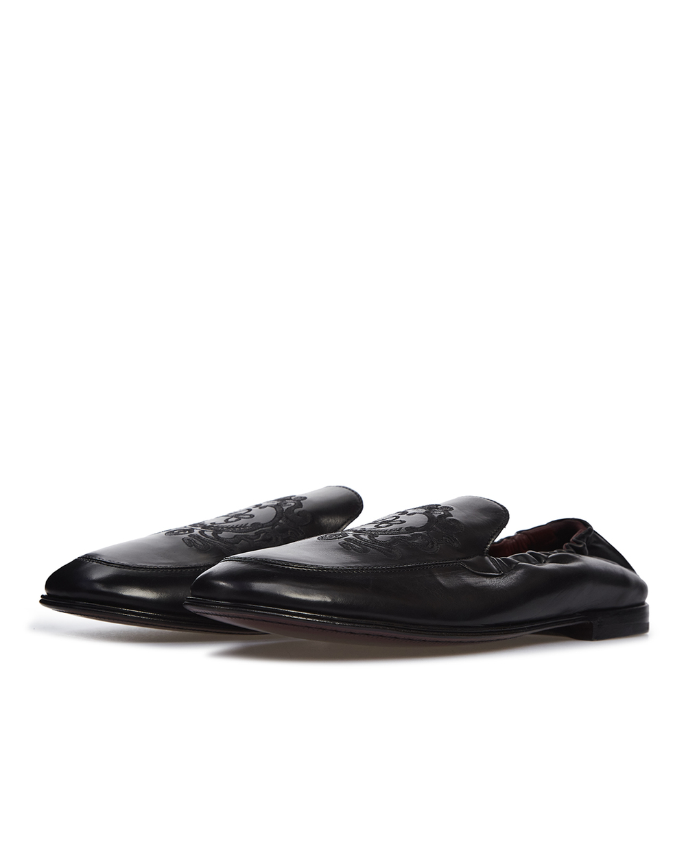 Шкіряні лофери Dolce&Gabbana A50434-AO251, чорний колір • Купити в інтернет-магазині Kameron