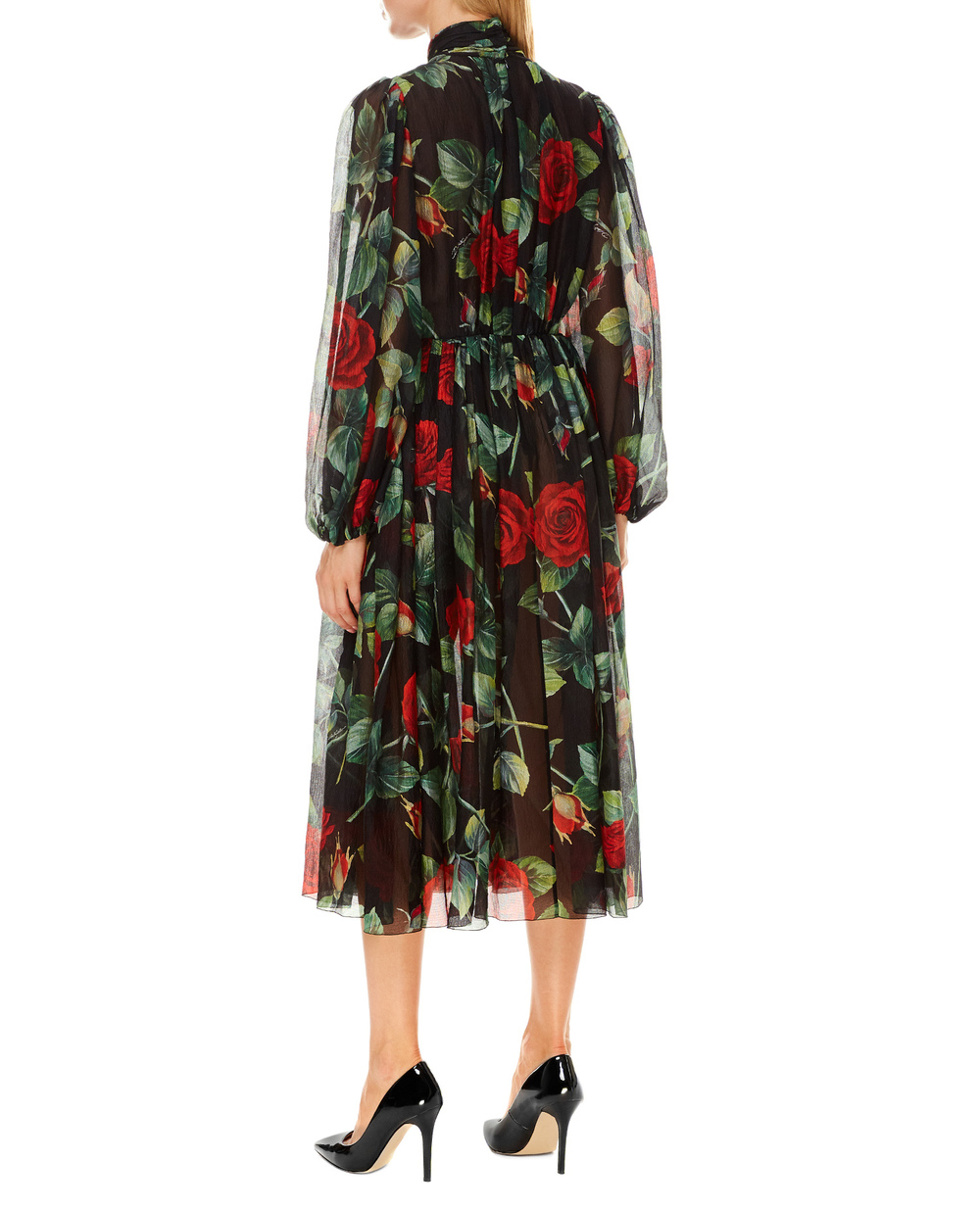 Шовкова сукня Dolce&Gabbana F6R3IT-IS1JB, чорний колір • Купити в інтернет-магазині Kameron