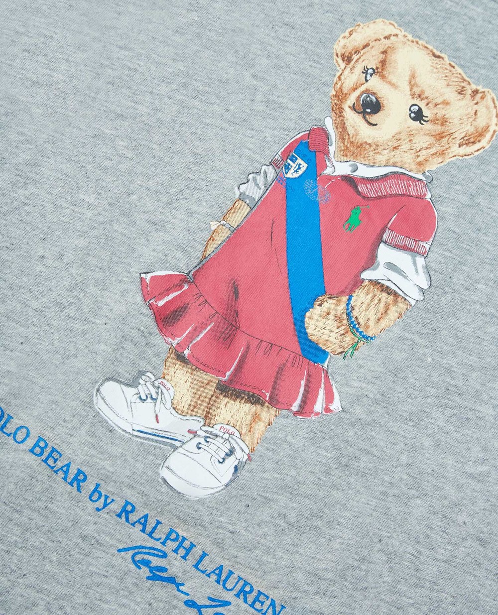Детское платье Polo Bear Polo Ralph Lauren Kids 312837200002, серый цвет • Купить в интернет-магазине Kameron
