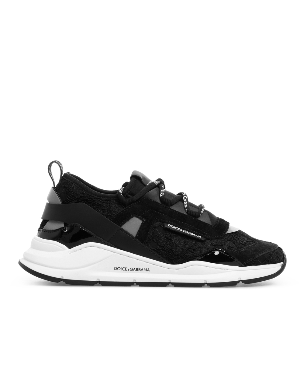 Замшевые кроссовки Dolce&Gabbana D10947-AX894-L, черный цвет • Купить в интернет-магазине Kameron
