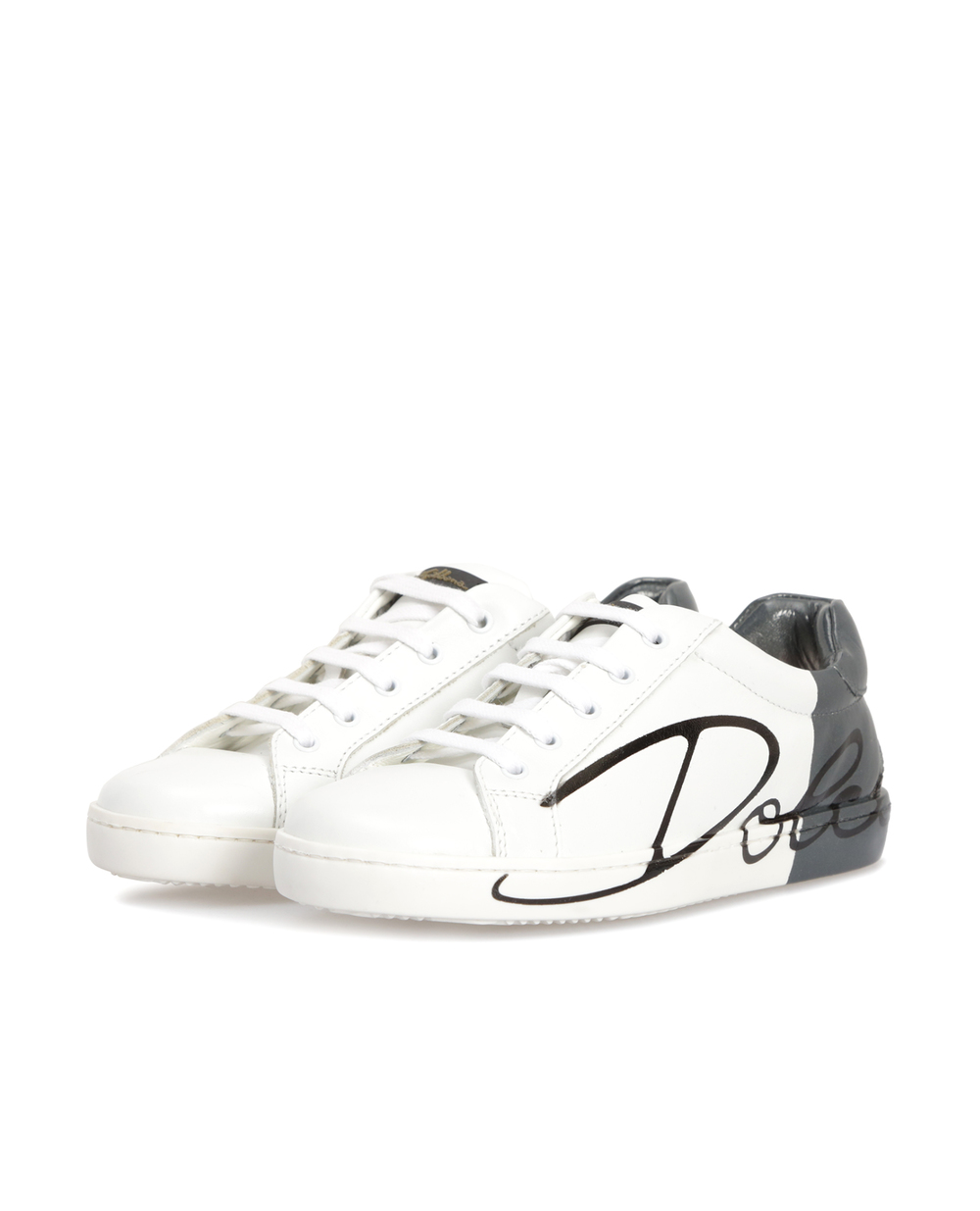 Кожаные сникеры Dolce&Gabbana DA0608-AI053-M-, белый цвет • Купить в интернет-магазине Kameron
