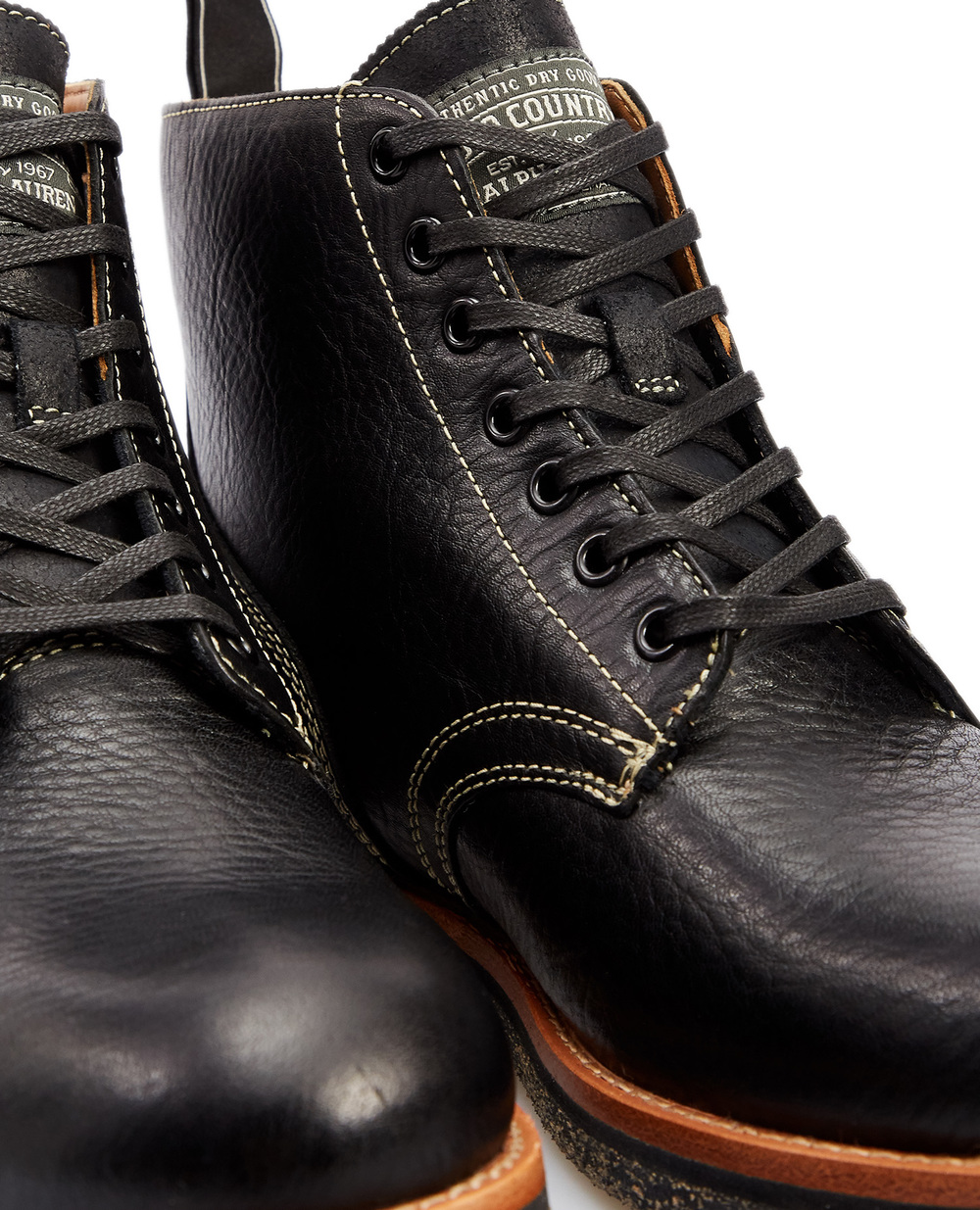 Кожаные ботинки Polo Ralph Lauren 812845754001, черный цвет • Купить в интернет-магазине Kameron