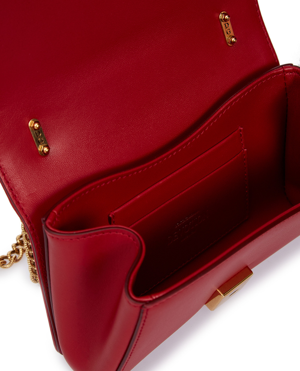 Шкіряна сумка Devotion mini Dolce&Gabbana BB6880-AV967, красный колір • Купити в інтернет-магазині Kameron