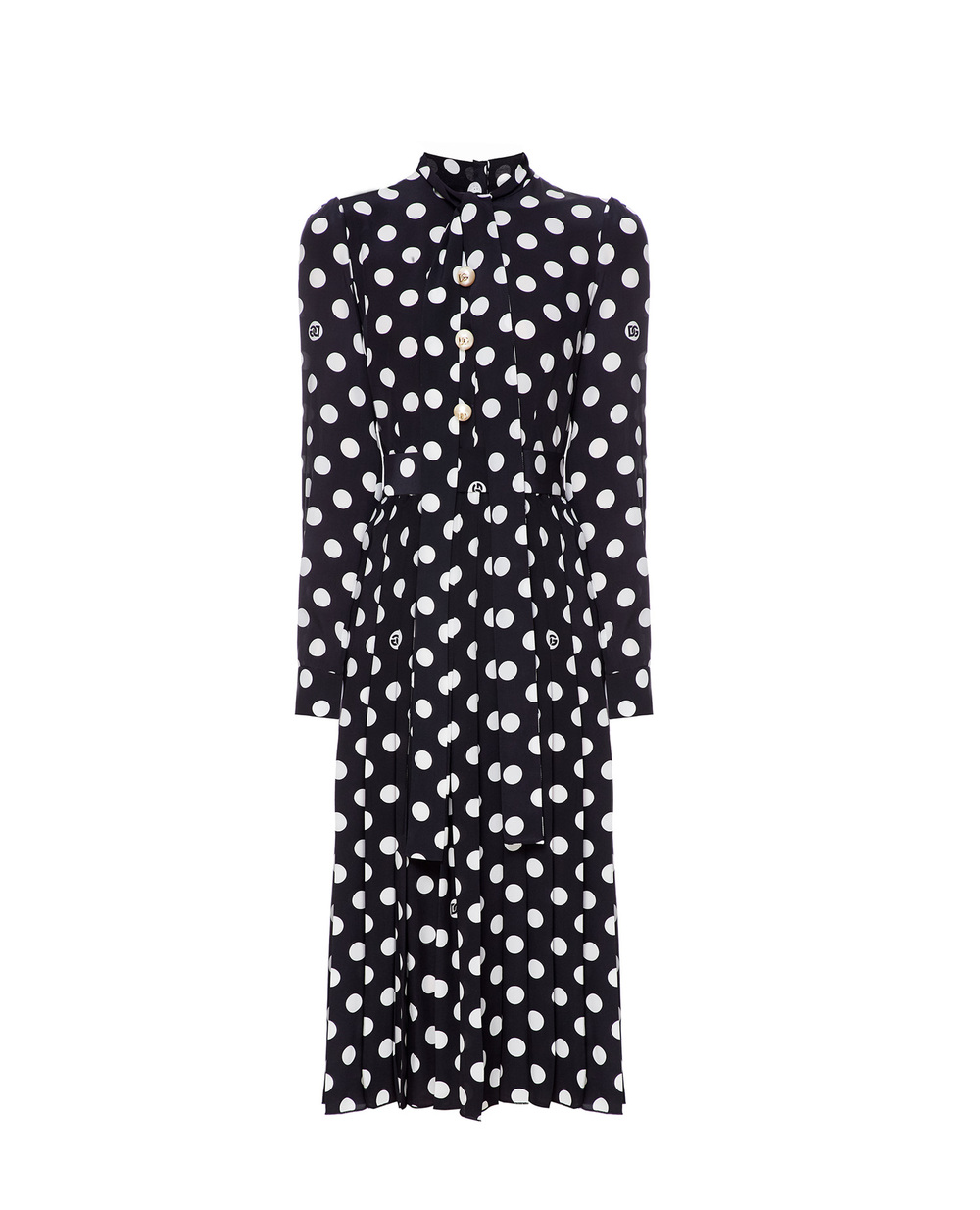 Шелковое платье Dolce&Gabbana F6R2ST-IS1I8, черный цвет • Купить в интернет-магазине Kameron