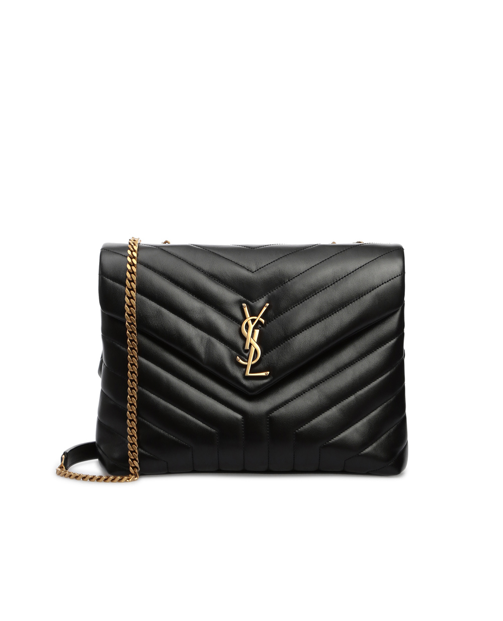 Шкіряна сумка Loulou Medium Saint Laurent 574946-DV727-, чорний колір • Купити в інтернет-магазині Kameron