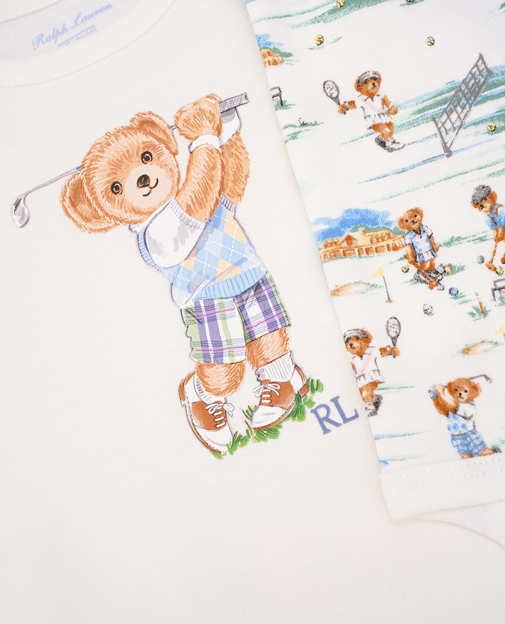 Детское боди Polo Bear (2 шт) Polo Ralph Lauren Kids 320933512001, разноцветный цвет • Купить в интернет-магазине Kameron