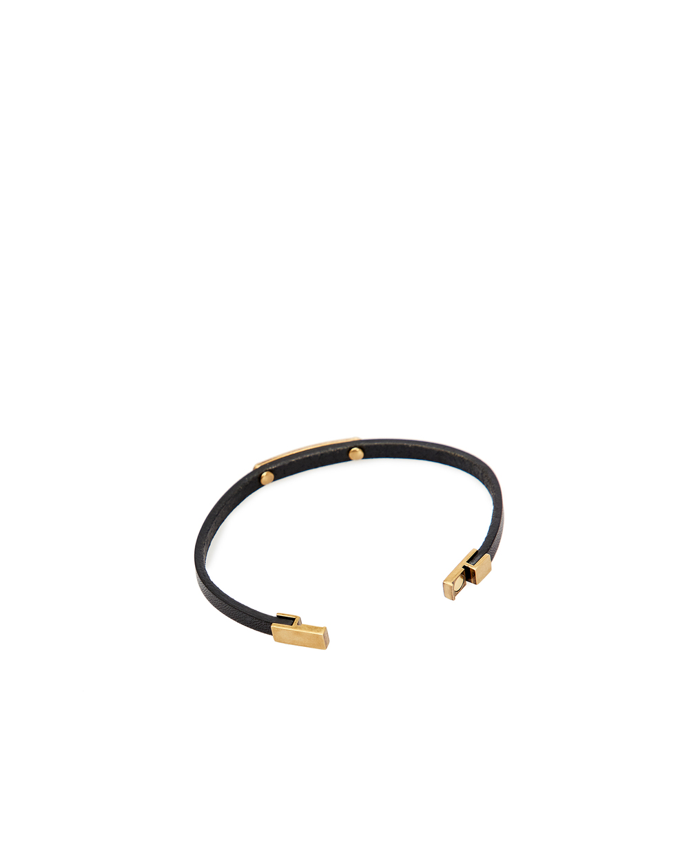 Шкіряний браслет Saint Laurent 506148-0IH1W, чорний колір • Купити в інтернет-магазині Kameron