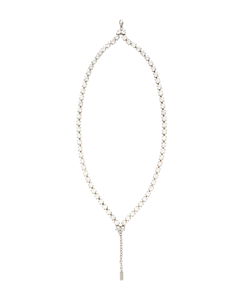 Колье Saint Laurent 673218-Y1526, серебряный цвет • Купить в интернет-магазине Kameron