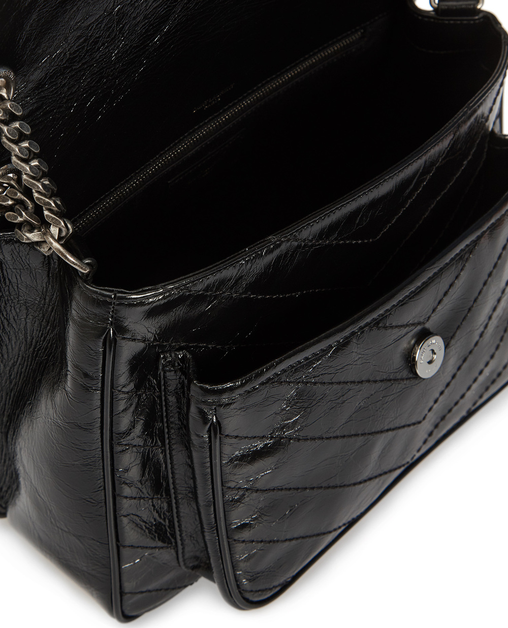 Шкіряна сумка Niki Medium Saint Laurent 633158-0EN04-, чорний колір • Купити в інтернет-магазині Kameron