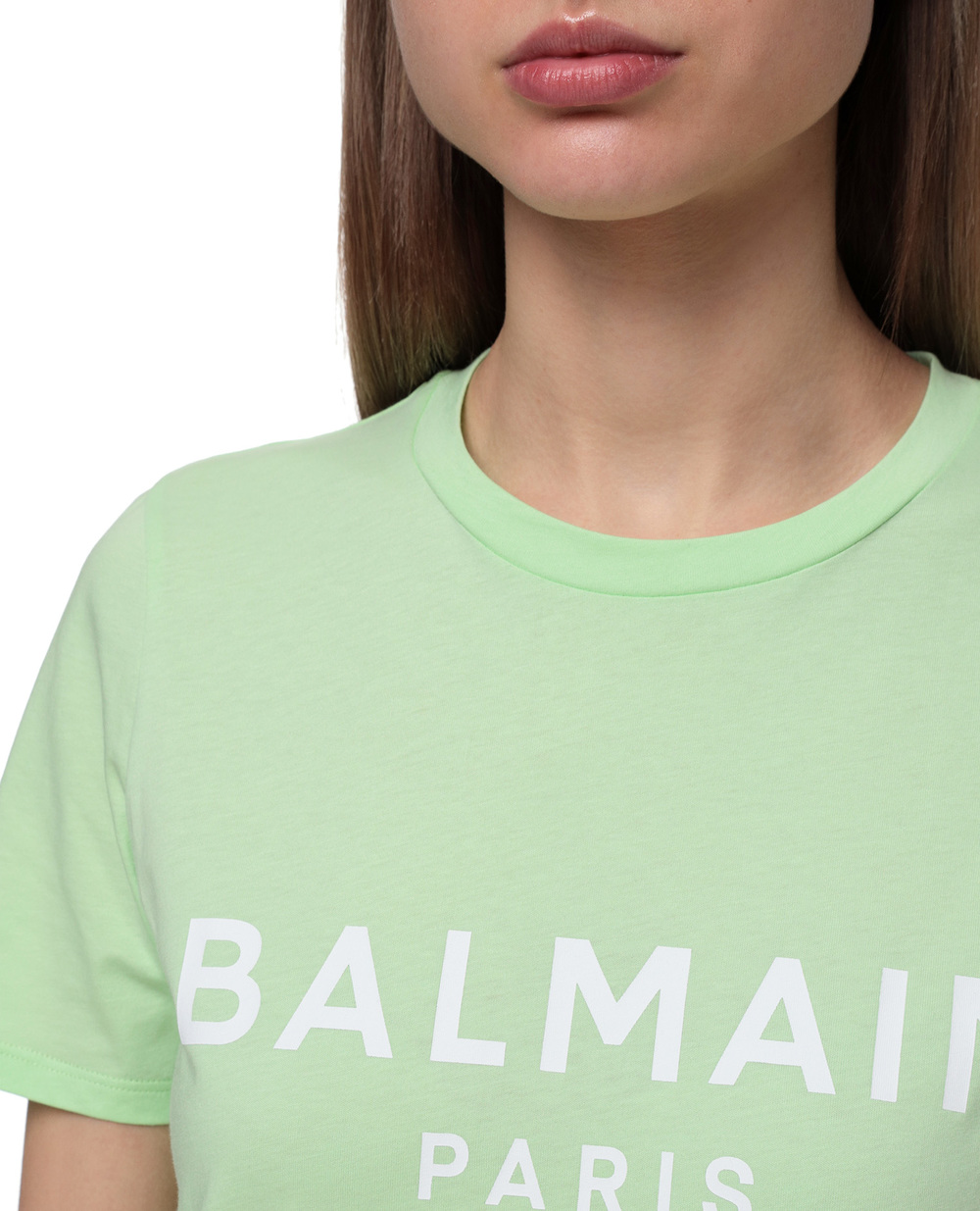 Футболка Balmain VF11350B019-S, салатовий колір • Купити в інтернет-магазині Kameron