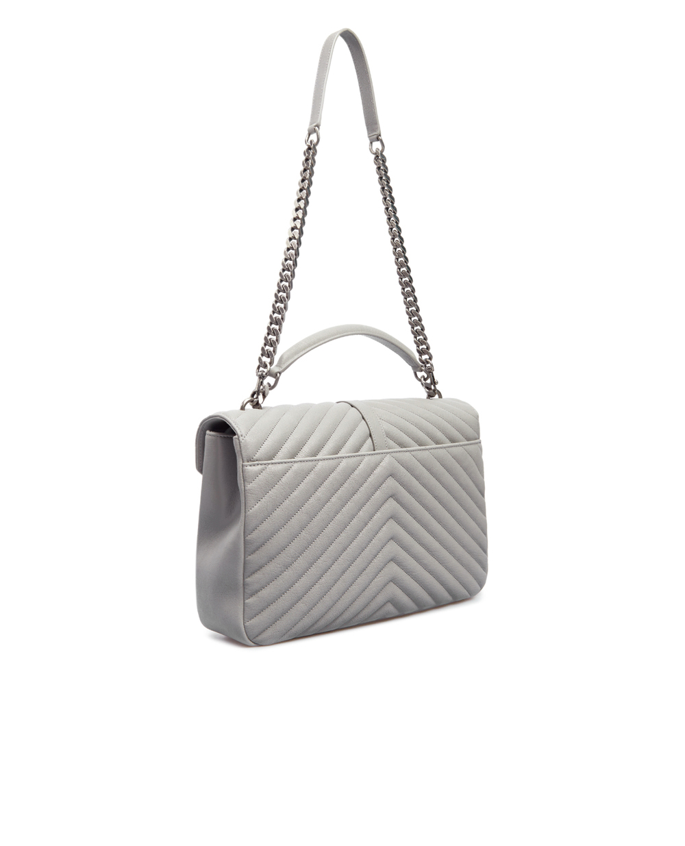 Шкіряна сумка College Saint Laurent 600278-BRM04, сірий колір • Купити в інтернет-магазині Kameron