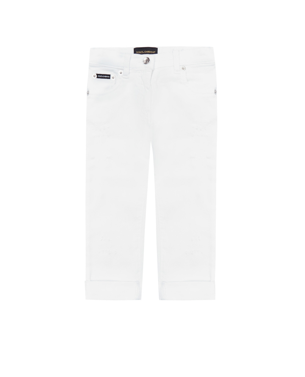 Детские джинсы Dolce&Gabbana Kids L52F41-LDA18-B, белый цвет • Купить в интернет-магазине Kameron