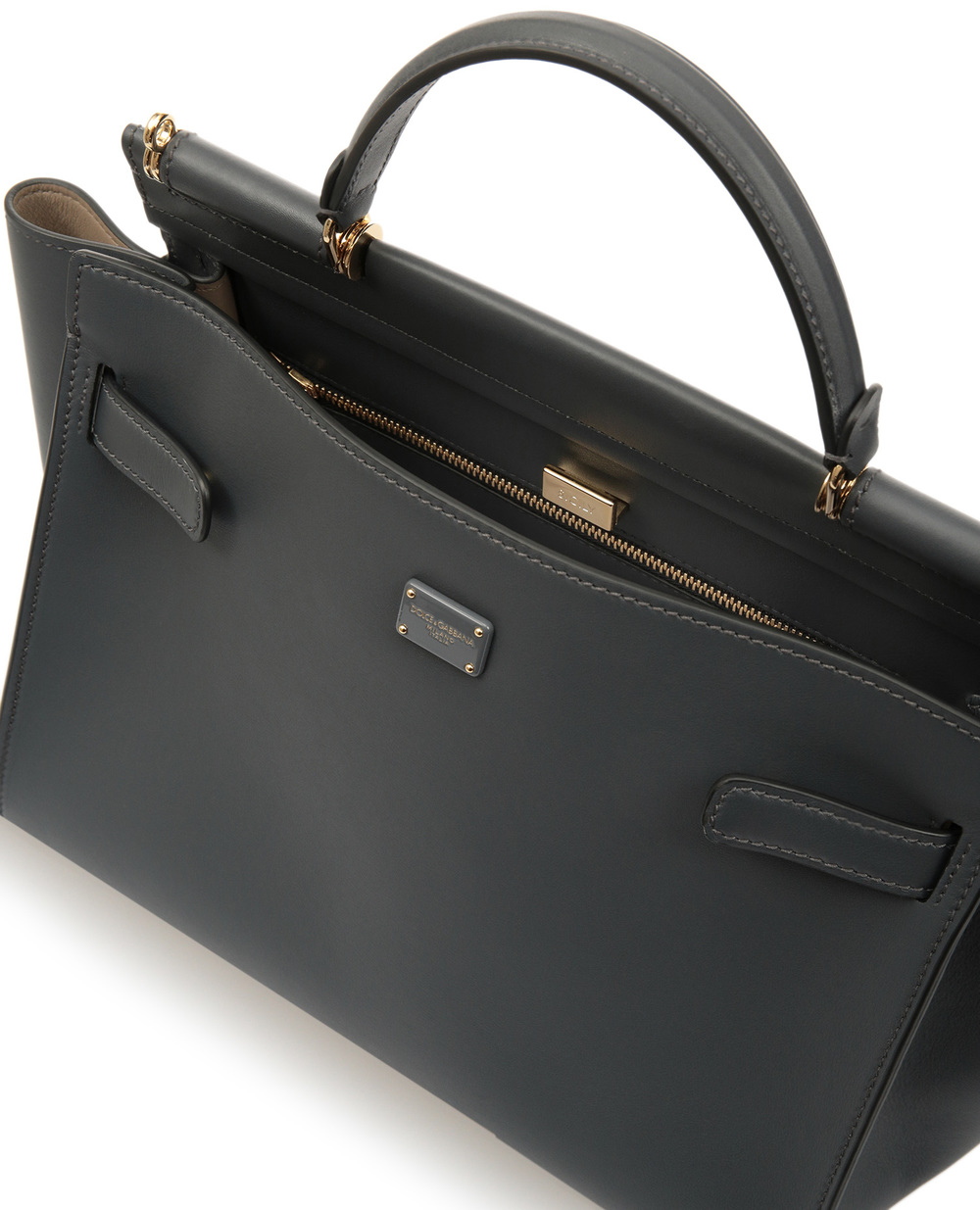 Кожаная сумка Sicily Dolce&Gabbana BB6891-AO041, черный цвет • Купить в интернет-магазине Kameron