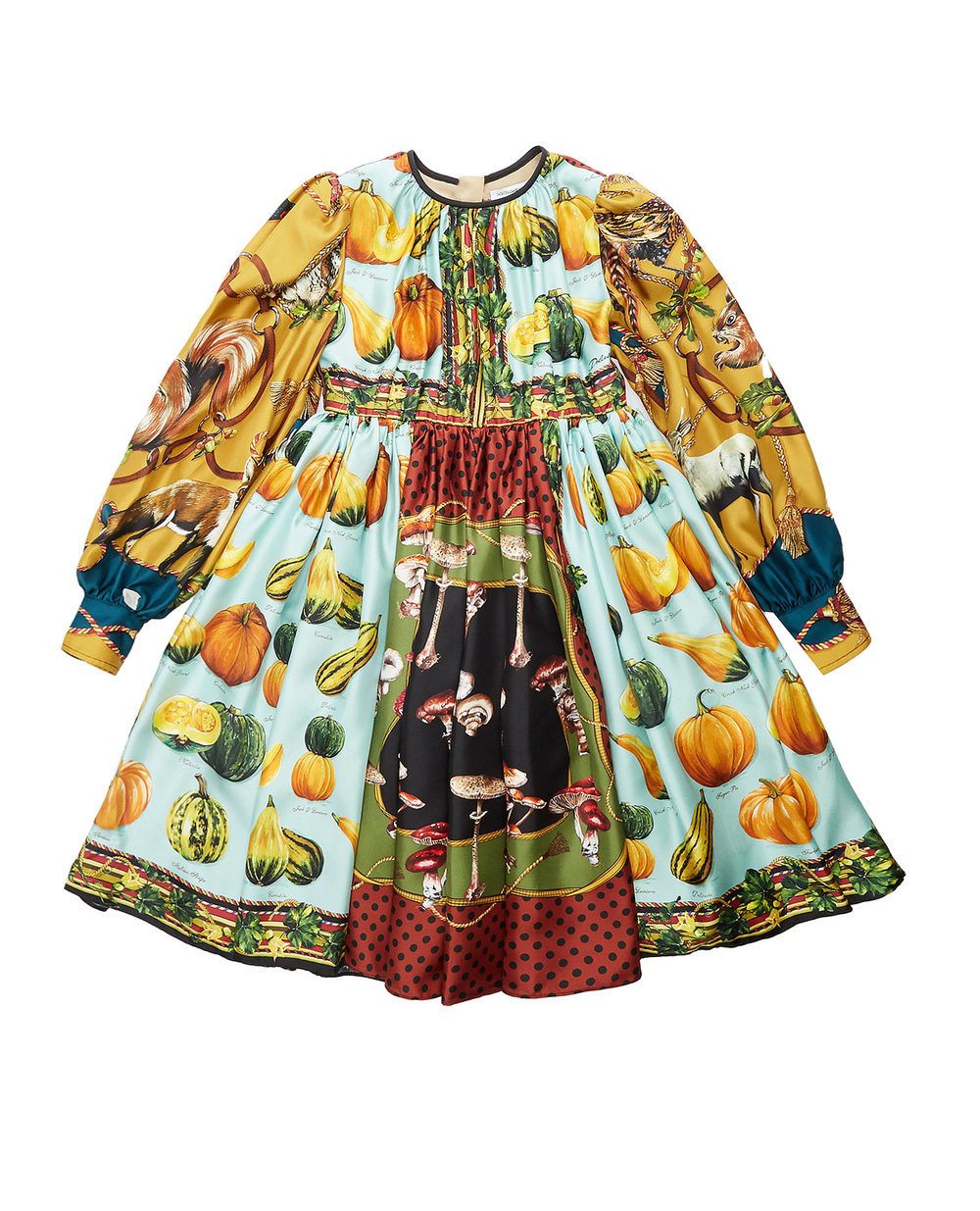 Шелковое платье Dolce&Gabbana Kids L52DO7-G7XKP-S, разноцветный цвет • Купить в интернет-магазине Kameron
