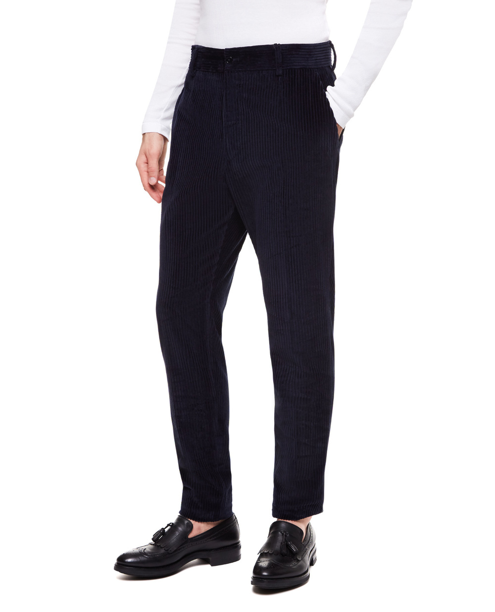 Вельветовые брюки Dolce&Gabbana GWZ4HT-FUVLI, синий цвет • Купить в интернет-магазине Kameron