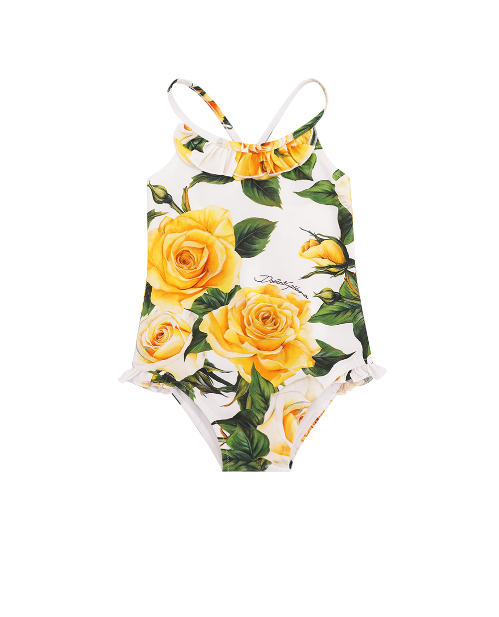 Детский купальник Dolce&Gabbana Kids L2J814-FSG5V, желтый цвет • Купить в интернет-магазине Kameron