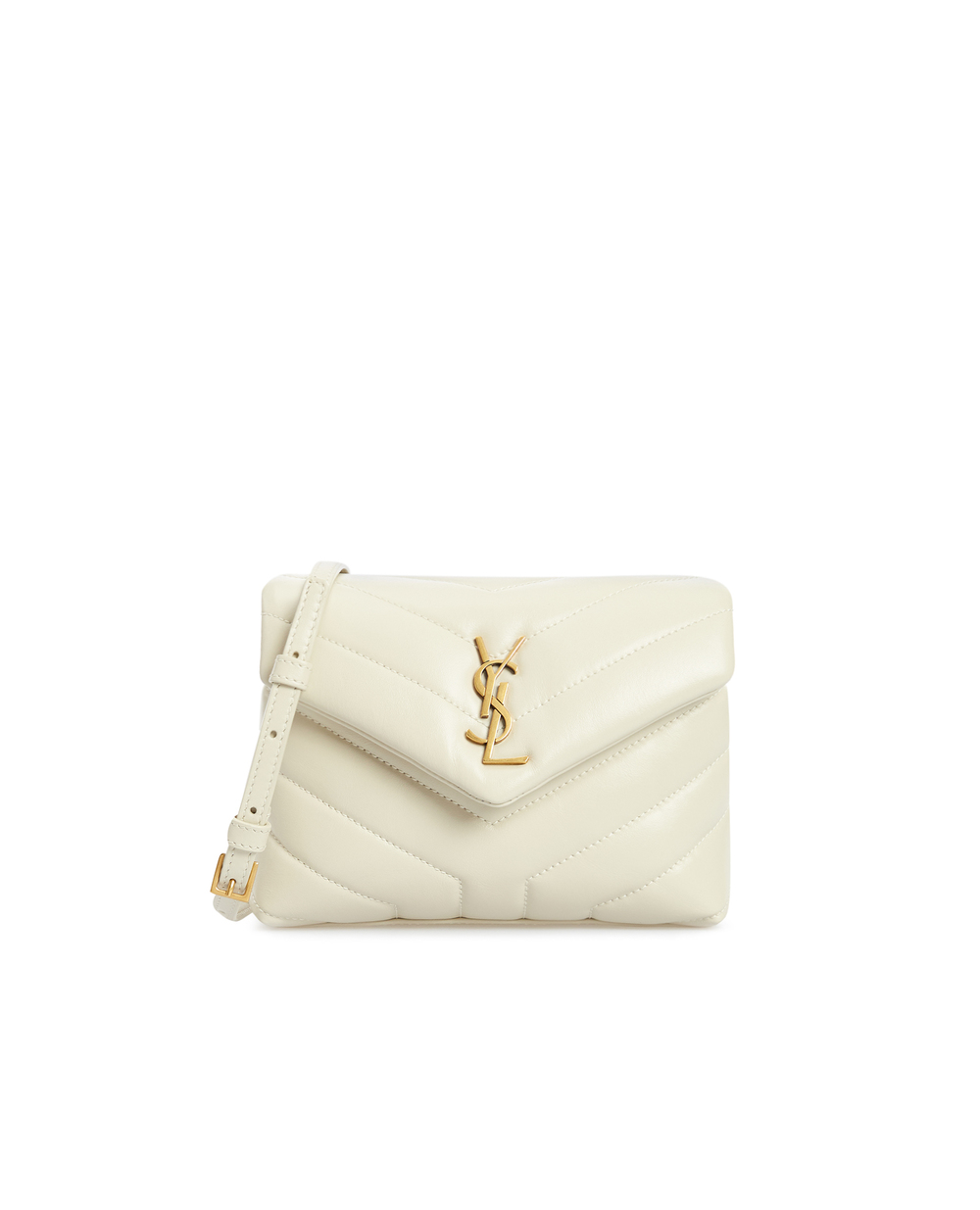 Шкіряна сумка Loulou Toy Saint Laurent 678401-DV707, білий колір • Купити в інтернет-магазині Kameron