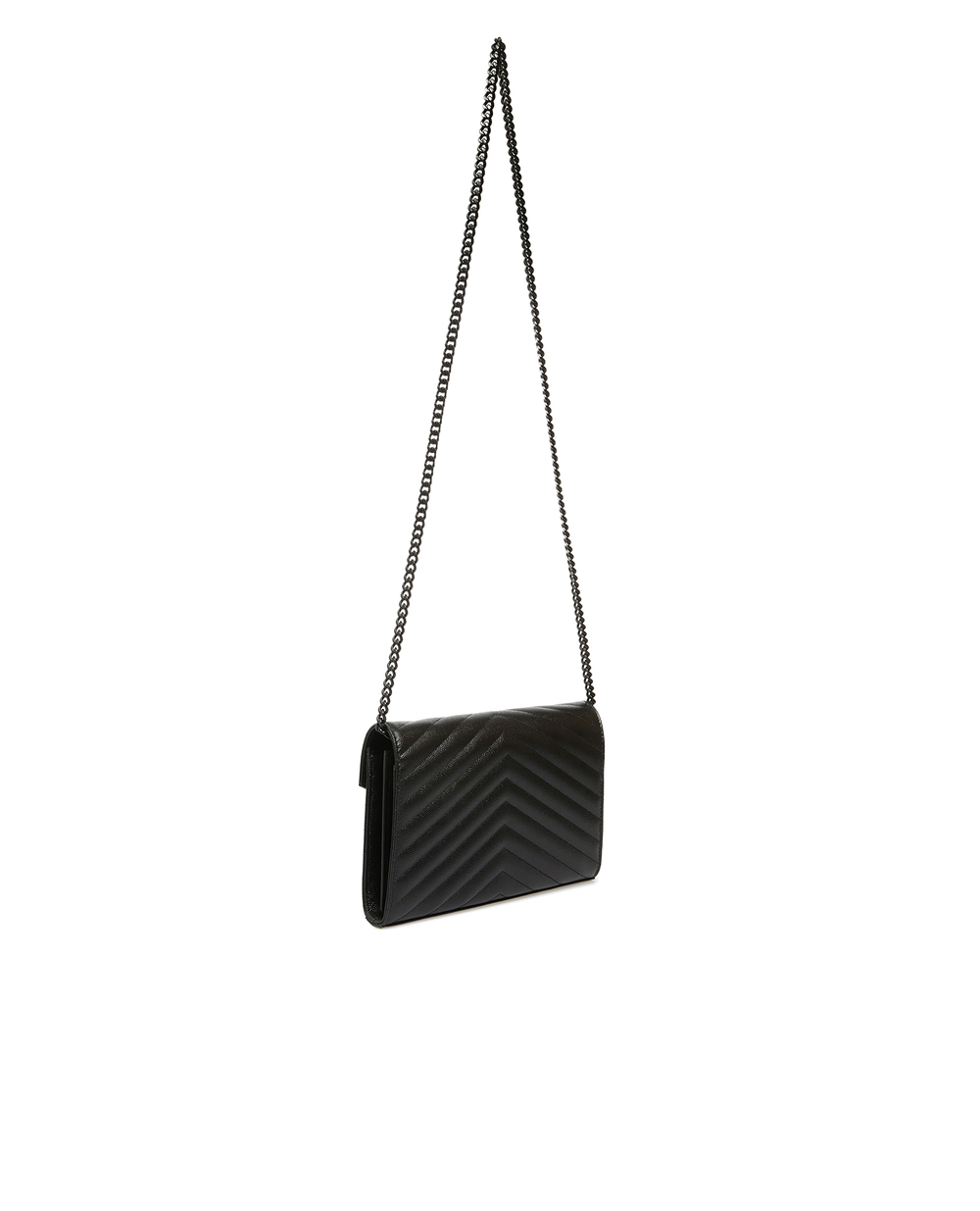 Шкіряна сумка Monogram Saint Laurent 377828-BOW08-, чорний колір • Купити в інтернет-магазині Kameron