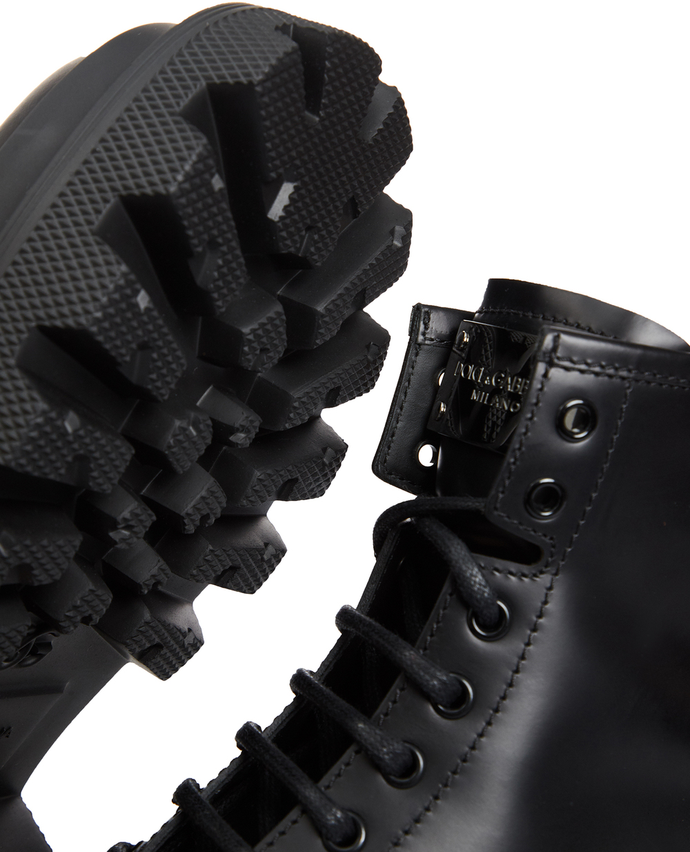 Кожаные ботинки Dolce&Gabbana A60566-AB640, черный цвет • Купить в интернет-магазине Kameron