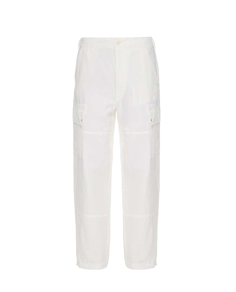 Шовкові штани Polo Ralph Lauren 211833039001, білий колір • Купити в інтернет-магазині Kameron