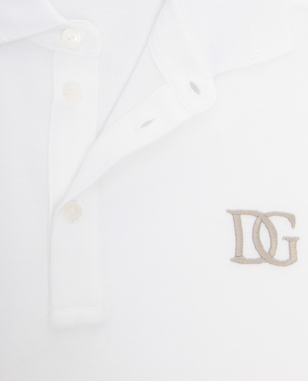 Поло Dolce&Gabbana Kids L4JTCE-G7XJU-B, білий колір • Купити в інтернет-магазині Kameron