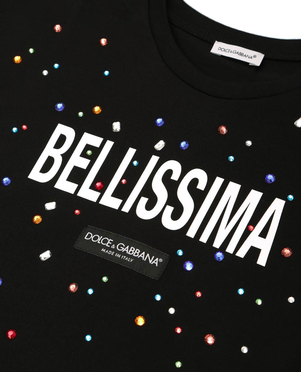 Дитяча футболка Dolce&Gabbana Kids L5JTIE-G7B4M-S, чорний колір • Купити в інтернет-магазині Kameron