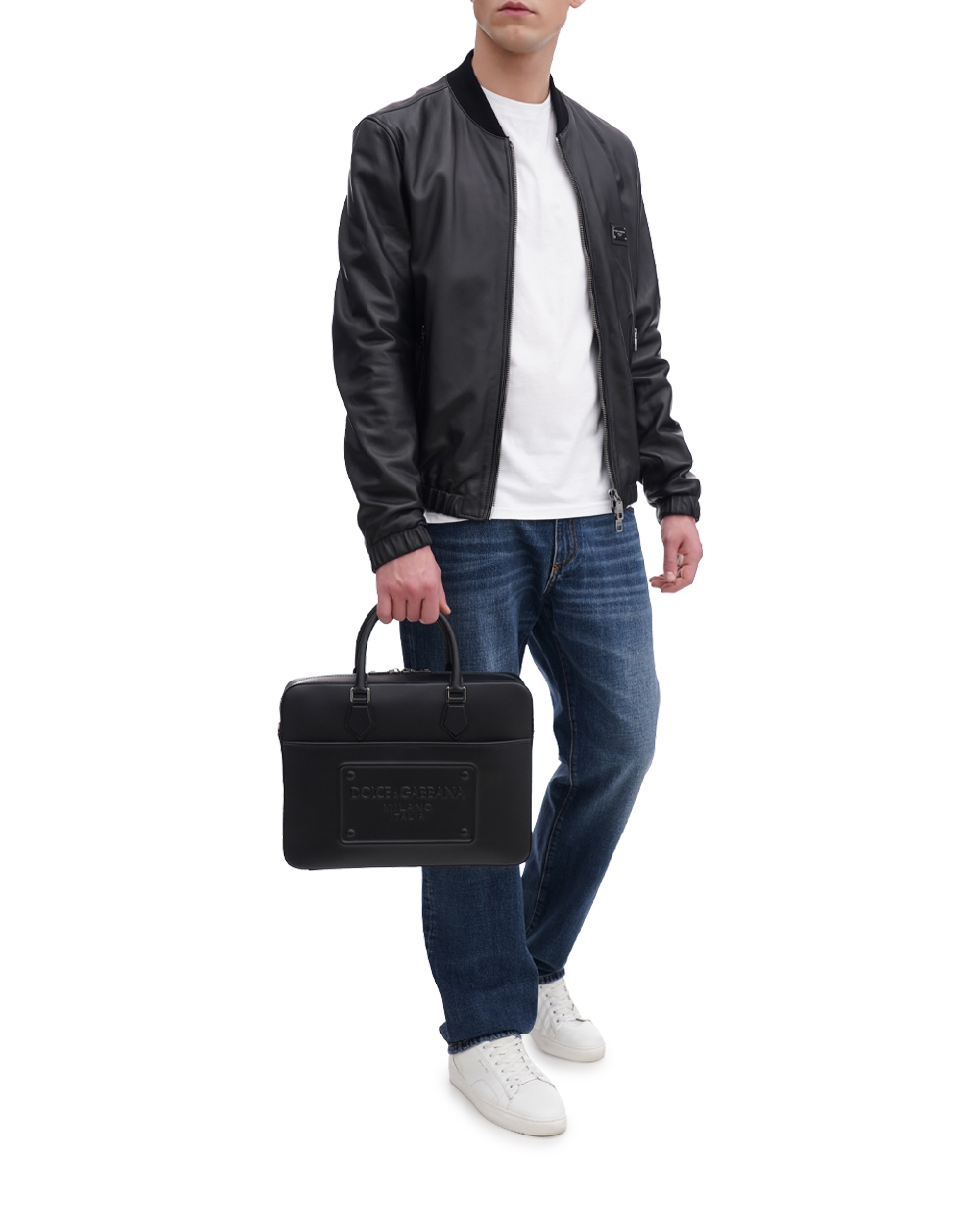 Кожаная сумка Dolce&Gabbana BM2298-AG218, черный цвет • Купить в интернет-магазине Kameron