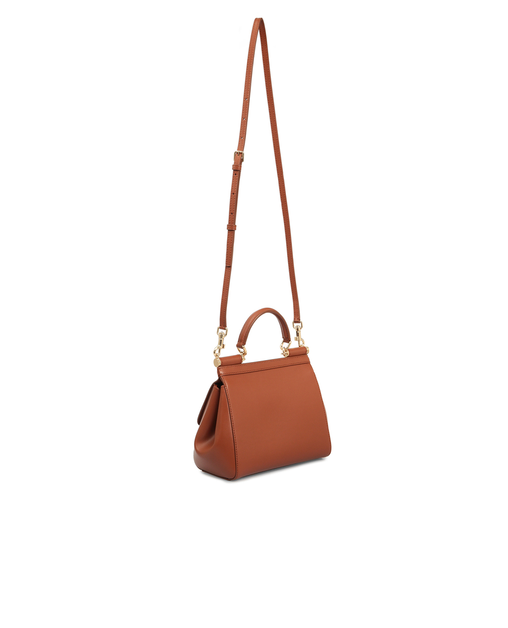 Кожаная сумка Sicily  Dolce&Gabbana BB6003-AW752, коричневый цвет • Купить в интернет-магазине Kameron