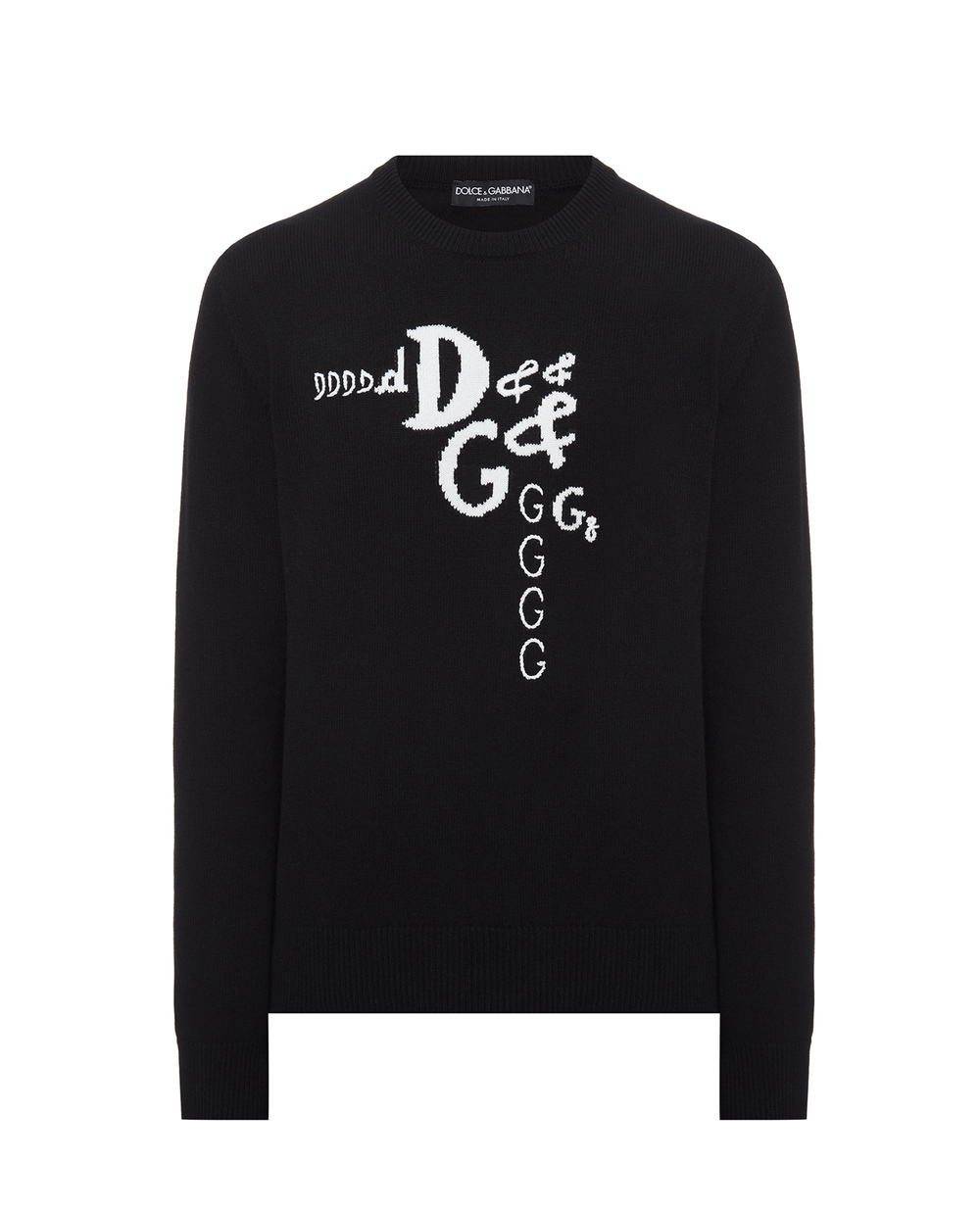 Вовняний светр Dolce&Gabbana GXA63Z-JAM3D, чорний колір • Купити в інтернет-магазині Kameron