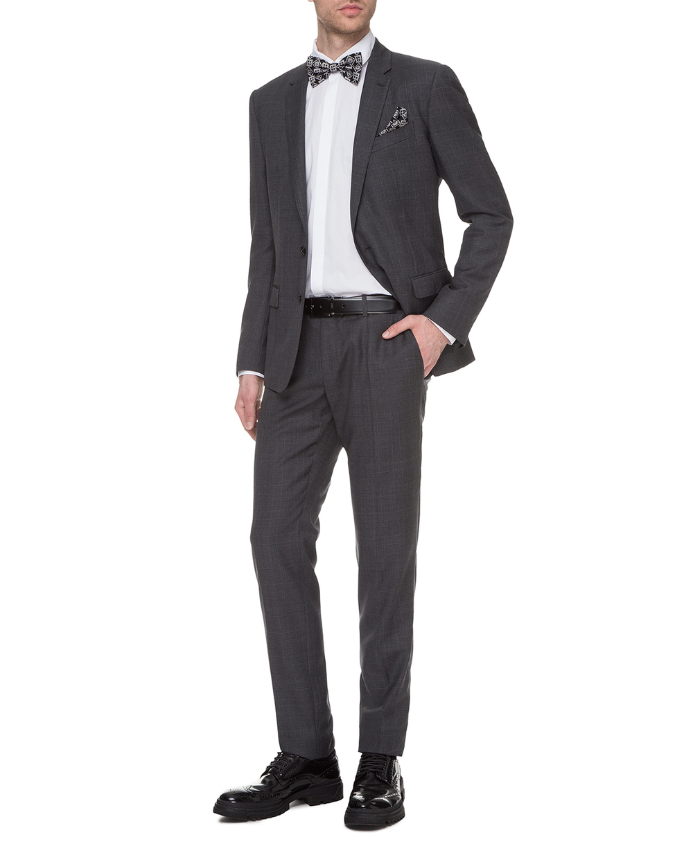 Шерстяной костюм (пиджак, брюки) Dolce&Gabbana GK13MT-FQ2IB, серый цвет • Купить в интернет-магазине Kameron