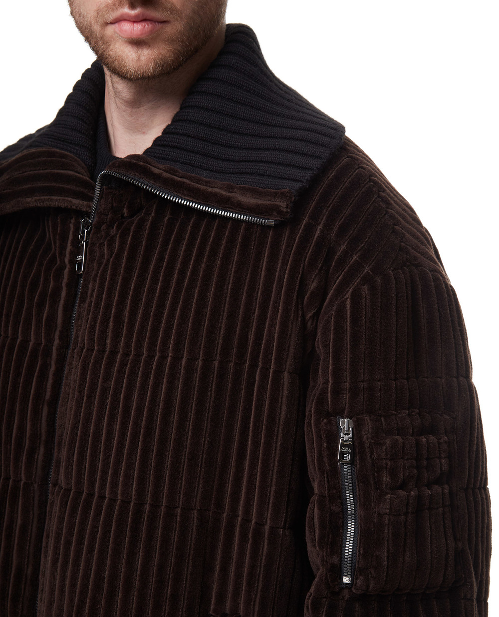 Вельветова куртка Dolce&Gabbana G9TV5T-FRVBA, коричневий колір • Купити в інтернет-магазині Kameron