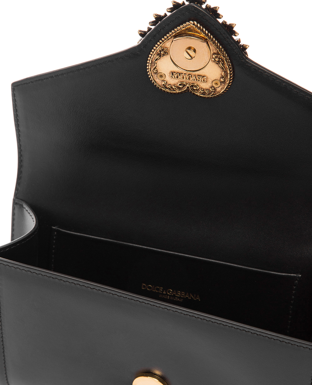 Шкіряна сумка Devotion Dolce&Gabbana BB6706-AV893, чорний колір • Купити в інтернет-магазині Kameron
