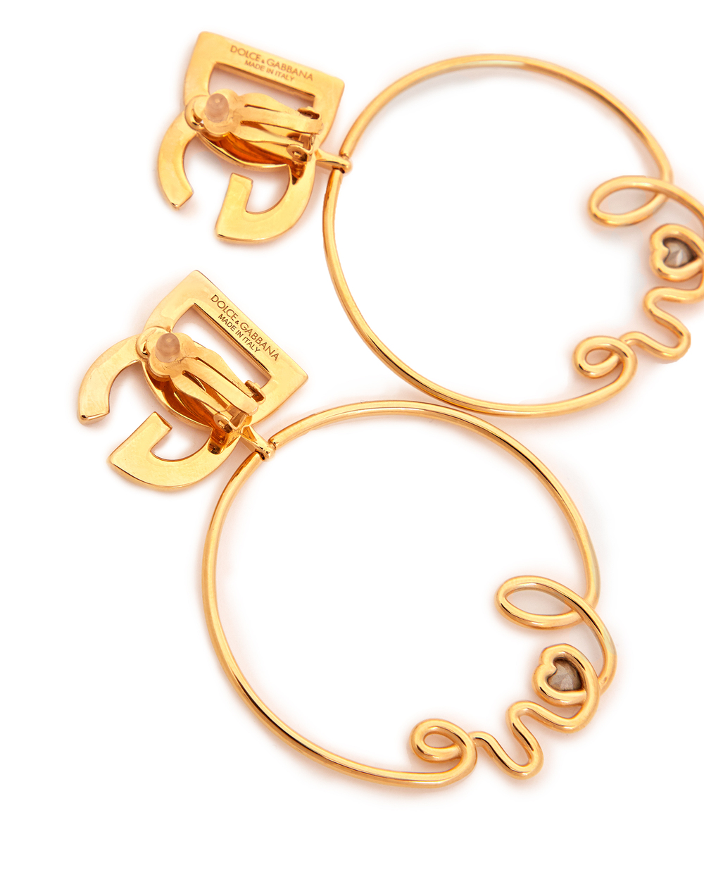 Клипсы Dolce&Gabbana WEP2L8-W1111, золотой цвет • Купить в интернет-магазине Kameron