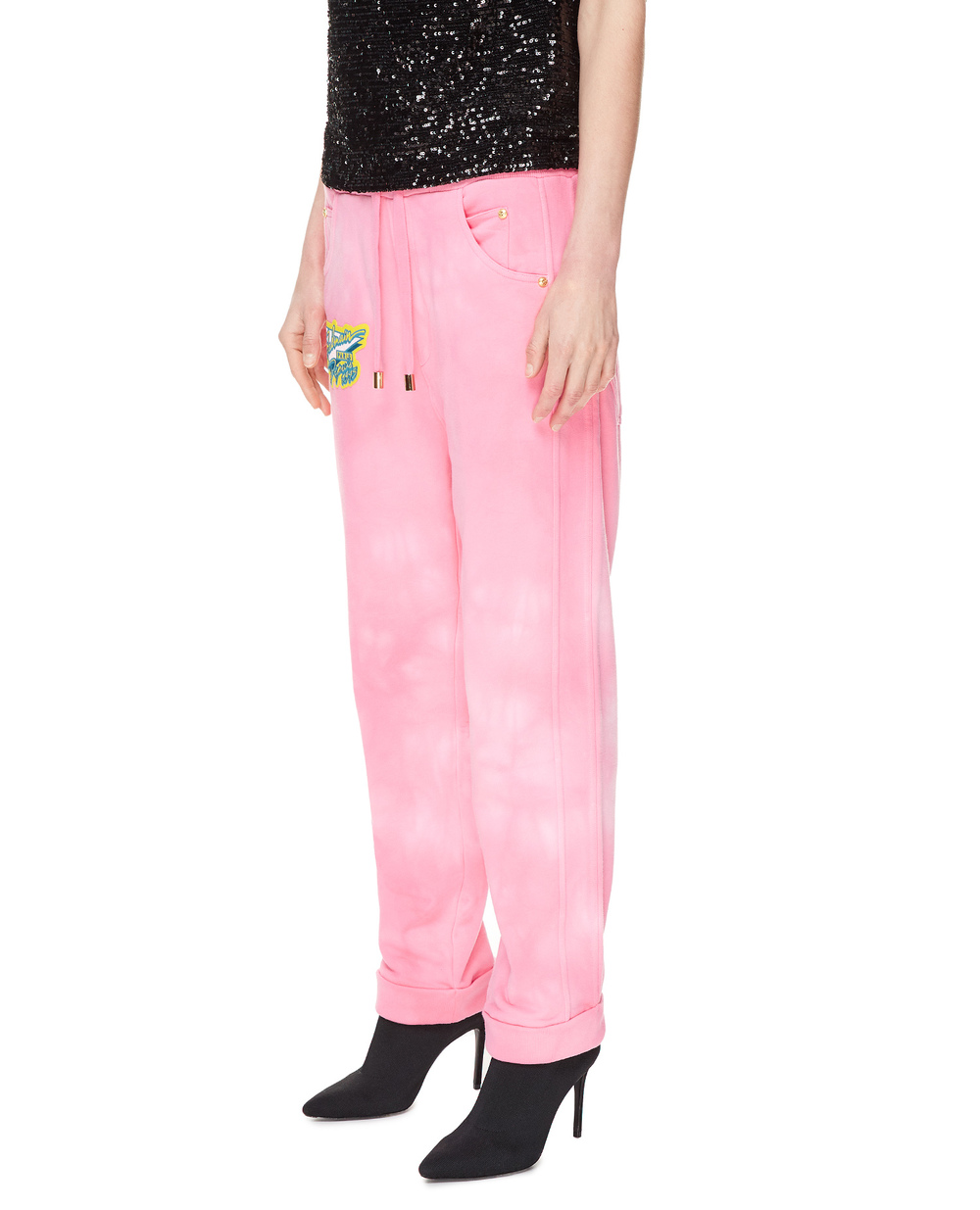 Спортивные брюки Balmain VF15364J096, розовый цвет • Купить в интернет-магазине Kameron