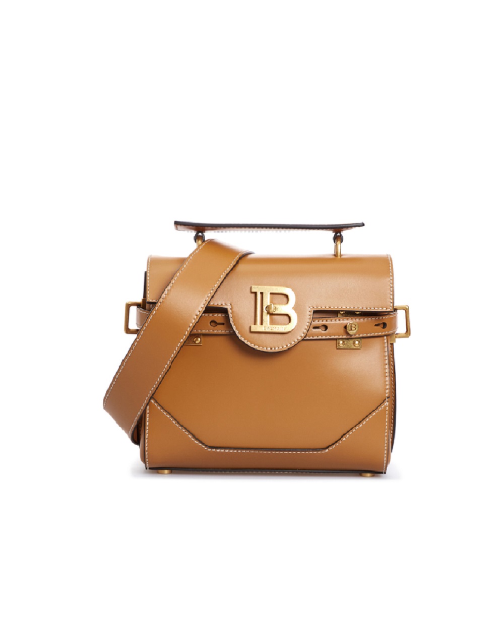 Кожаная сумка B-Buzz 23 Balmain BN0DB526LAVE, коричневый цвет • Купить в интернет-магазине Kameron