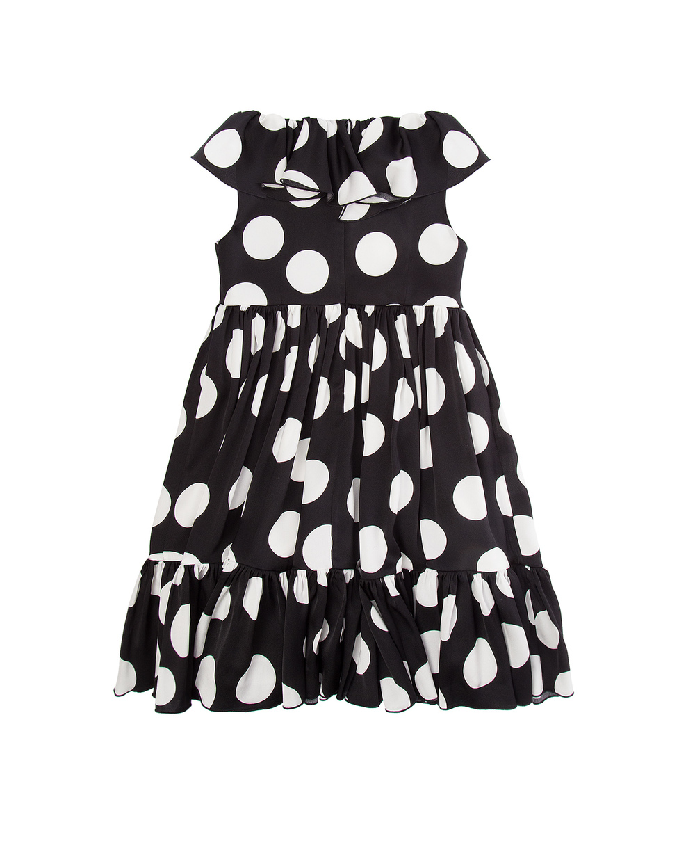 Детское шелковое платье Dolce&Gabbana Kids L51DQ1-FSAX6-B, черный цвет • Купить в интернет-магазине Kameron