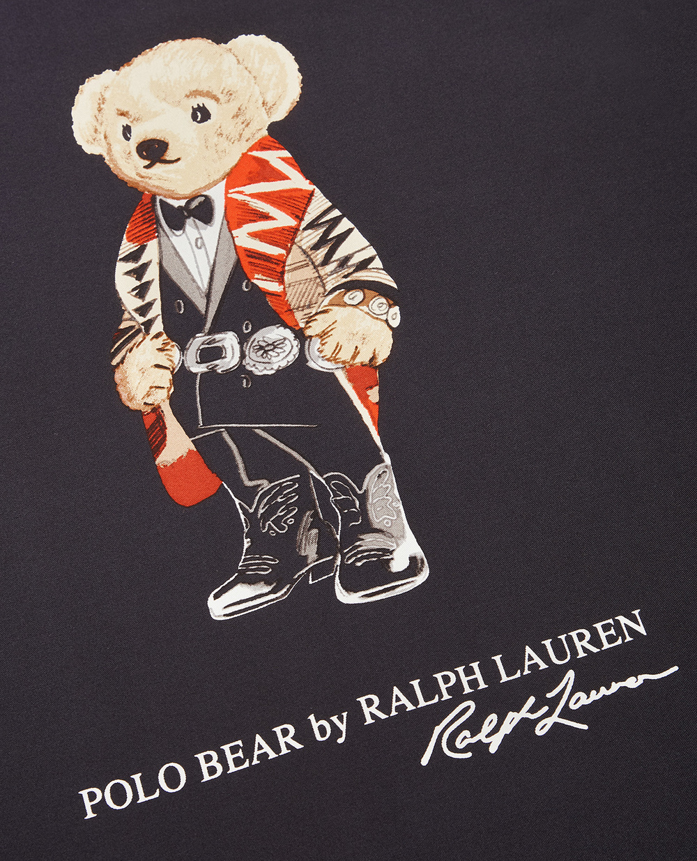 Шелковый платок Polo Ralph Lauren 455858558001, черный цвет • Купить в интернет-магазине Kameron