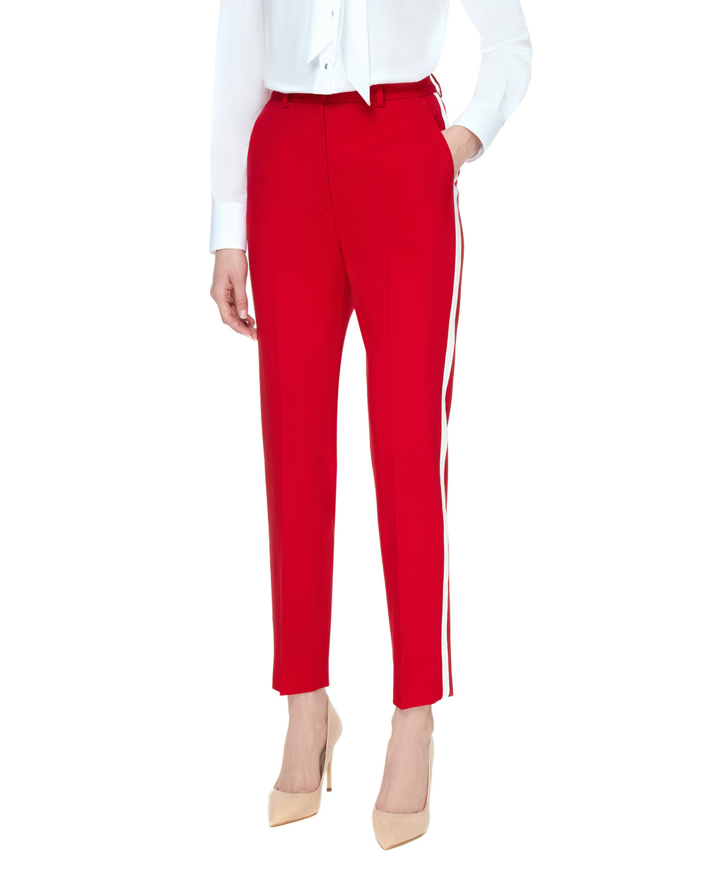 Вовняні штани Dolce&Gabbana FTAM0T-FUCC6, красный колір • Купити в інтернет-магазині Kameron