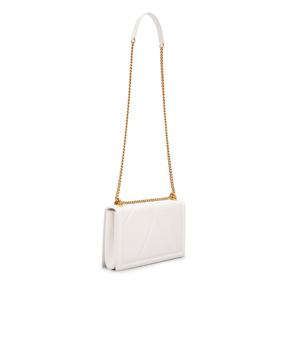 Кожаная сумка Devotion Large Dolce&Gabbana BB6651-AV967, белый цвет • Купить в интернет-магазине Kameron