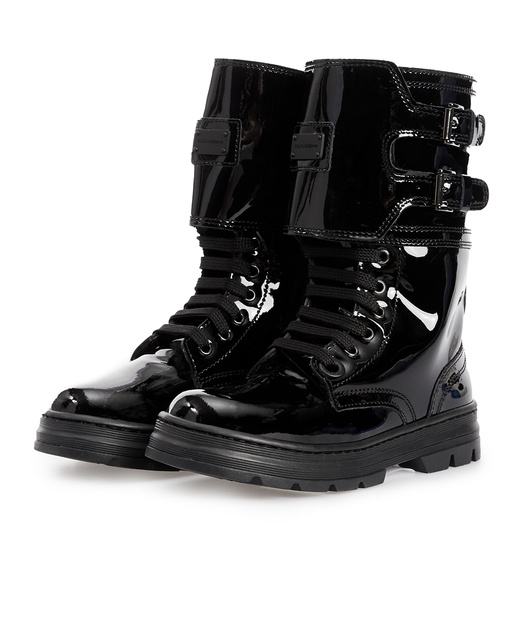 Dolce&Gabbana Детские кожаные ботинки - Артикул: D11014-AO554-M