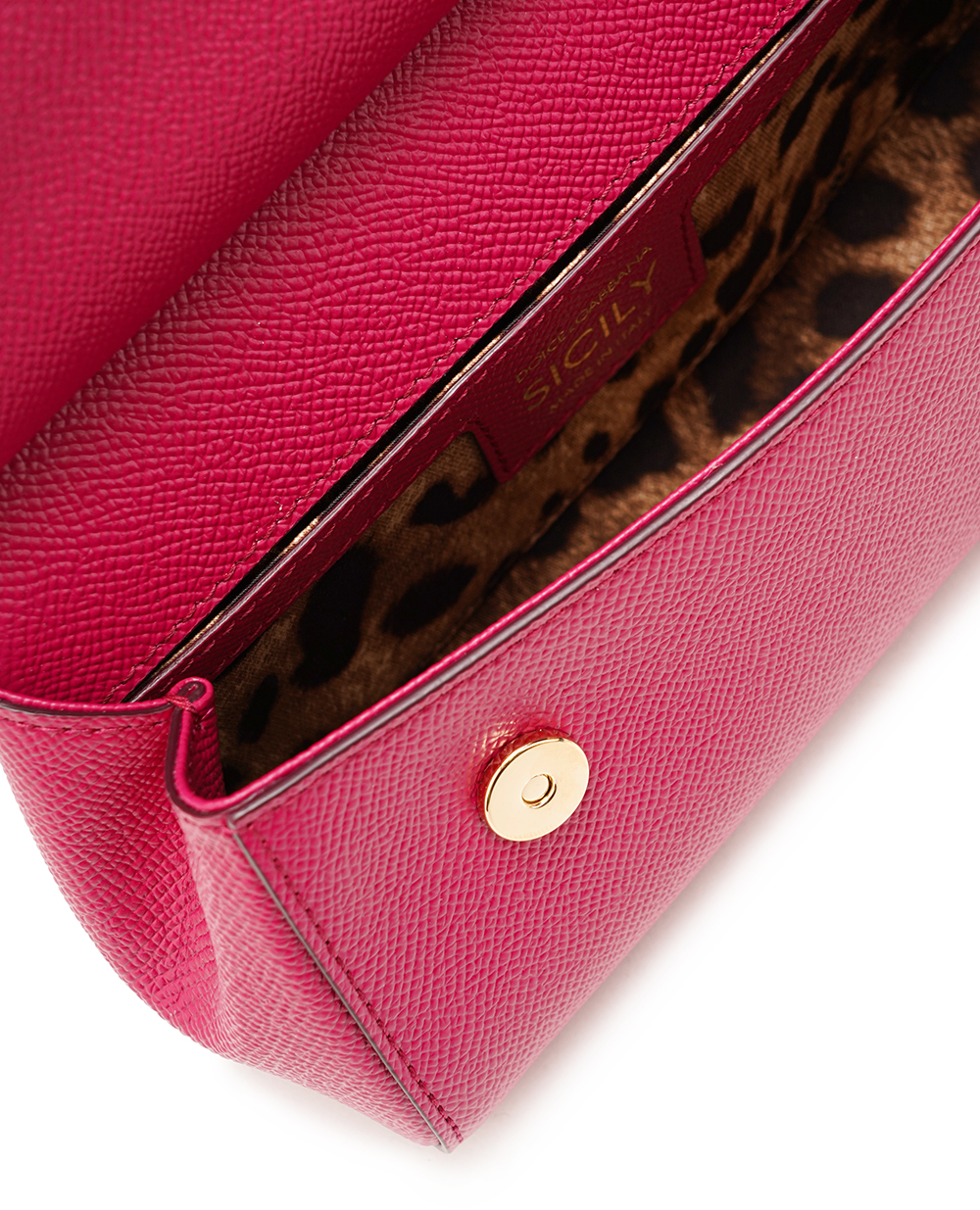 Кожаная сумка Sicily Small Dolce&Gabbana BB7116-A1001, фуксия цвет • Купить в интернет-магазине Kameron