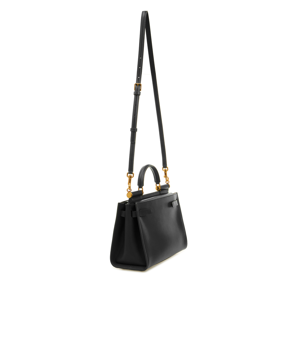Шкіряна сумка Sicily 62 Small Dolce&Gabbana BB6625-AV385, чорний колір • Купити в інтернет-магазині Kameron