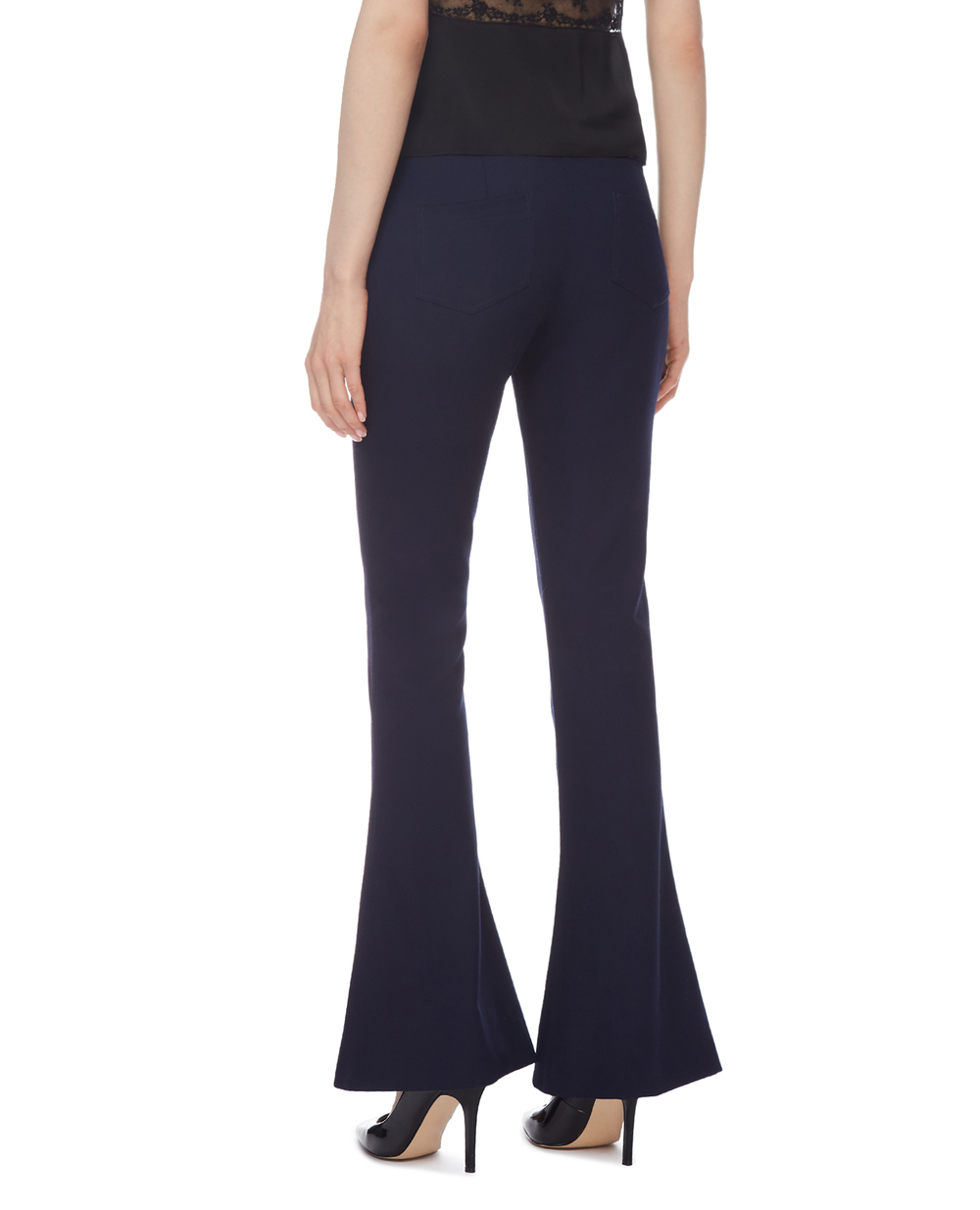 Шерстяные брюки Balmain VF0PP015W105, темно-синий цвет • Купить в интернет-магазине Kameron