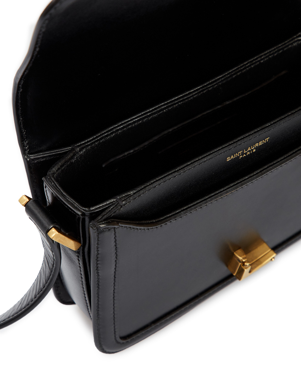Шкіряна сумка Solferino Small Saint Laurent 634306-0SX0W-, чорний колір • Купити в інтернет-магазині Kameron
